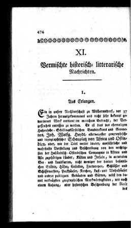 Vermischte historisch-litterarische Nachrichten