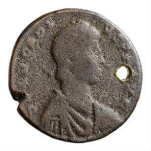 Münze, Aes 2, 15. Mai 392 - 17. Januar 395 n. Chr.