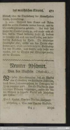 Neunter Abschnitt. Von den Muskeln. (Musculi)