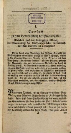 Beyträge zur Oekonomie, Technologie, Polizey- und Cameralwissenschaft. 10. 1786
