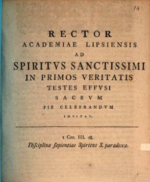Disciplina sapientiae Spiritus S. paradoxa