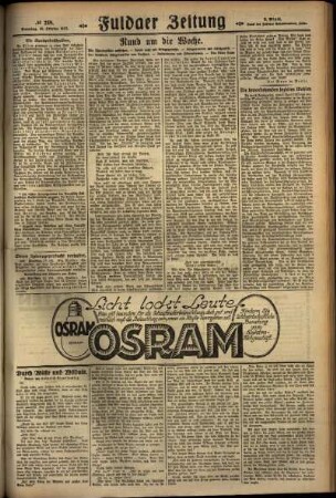 Zweite Ausgabe vom Sonntag, den 16. Oktober 1927.