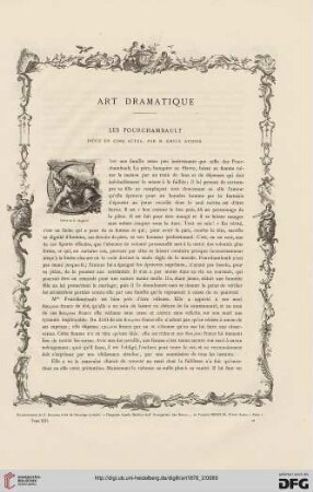 4: Art dramatique, [1] : les Fourchambault - pièce en cinq actes, par Émile Augier