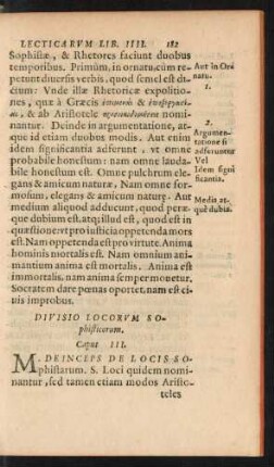Divisio Locorum Sophisticorum. Caput III.