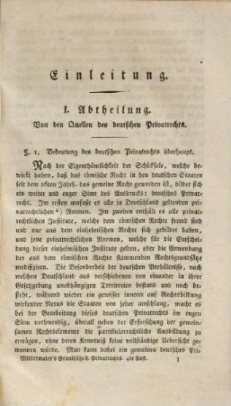 Grundsätze des gemeinen deutschen Privatrechts : mit Einschluß des Handels- Wechsel- und Seerechts, 1