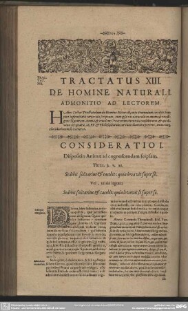 Tractatus XIII. De Homine Naturali