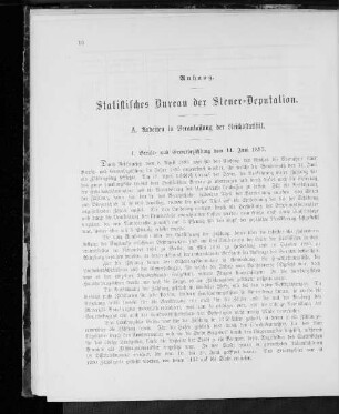 Statistisches Bureau der Steuer-Deputation.