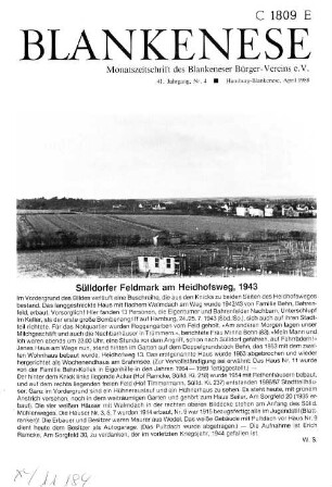 Sülldorfer Feldmark am Heidhofsweg, 1943