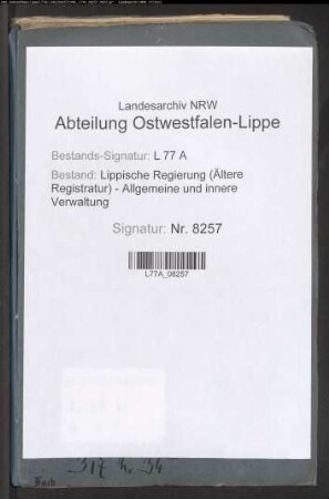 Straßenbau.- Straßenzug II.- Distrikt c Chausseehaus bei Rischenau-Grenze vor Lügde, Bd. 1