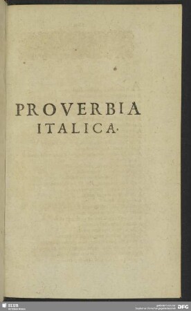 Proverbia Italica