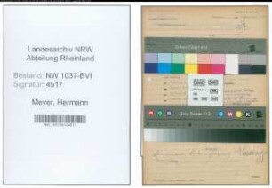 Entnazifizierung Hermann Meyer , geb. 11.07.1898 (Arbeiter)