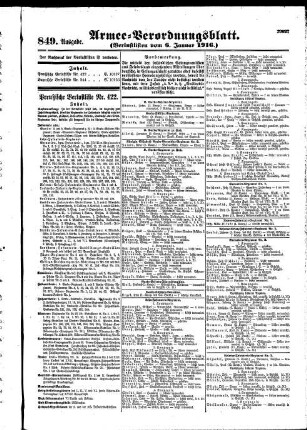 849.Ausgabe. Donnerstag, 6. Januar 1916