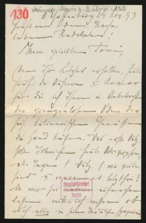 Brief an Toni Petersen : 24.11.1893