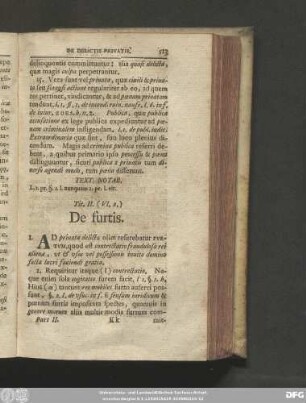 Tit. II. (VI. 2.) De furtis.