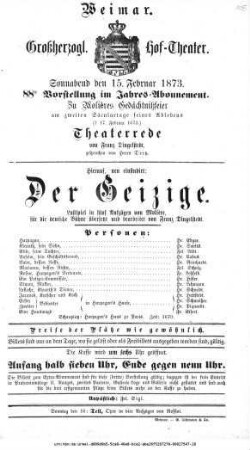 Der Geizige