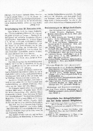 Arbeitssitzung vom 25. November 1916