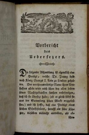 Vorbericht des Uebersezers.