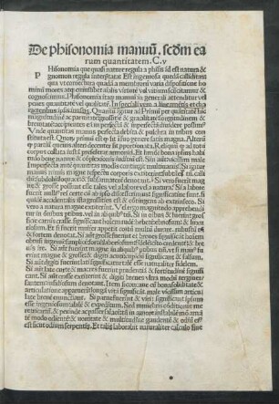 De phisonomia manuum. secundum earum quantitatem. C. v