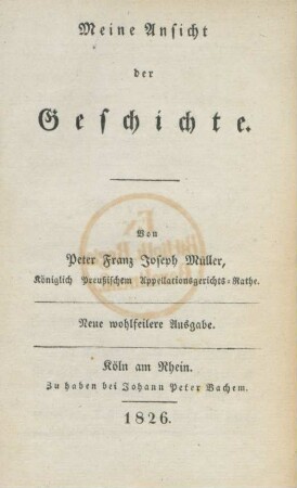 Meine Ansicht der Geschichte