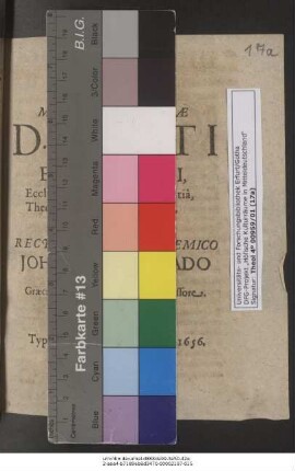 Funale Memoriae D. Iusti Fewrbornii, Ecclesiastae edecumata conscientia, Theologi consummata scientia, consecratum