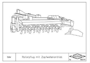 Rotorpflug mit Zapfwellenantrieb