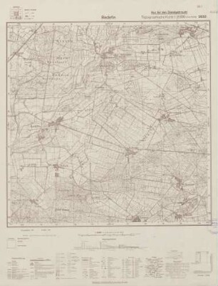 2633 Redefin, Topographische Karte 1:25000 (4cm - Karte)
