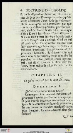 Chapitre II: Ce qu’on entend par le mot de Grace