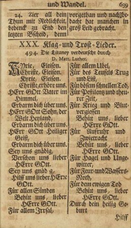 XXX. Klag- und Trost-Lieder