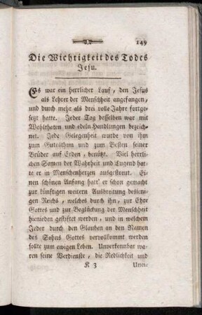 Die Wichtigkeit des Todes Jesu.