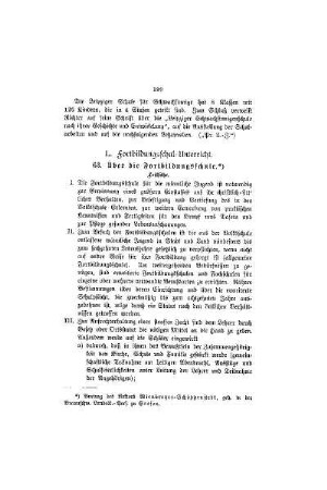 Über die Fortbildungsschule