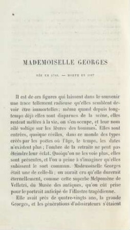 Mademoiselle Georges