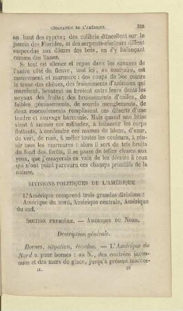 Section première. – Amérique du Nord