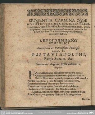 Sequentia Carmina Quae Ad Potentiss. Regem, Illustriss. Principes, Duces & Nobiles, fortissimosque milites, antea scripseram ...