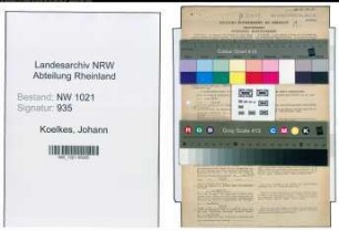 Entnazifizierung Johann Koelkes , geb. 24.07.1895 (Postfacharbeiter)