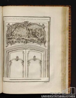 Planche 225. Decoration du haut d'une porte et de son couronnement.