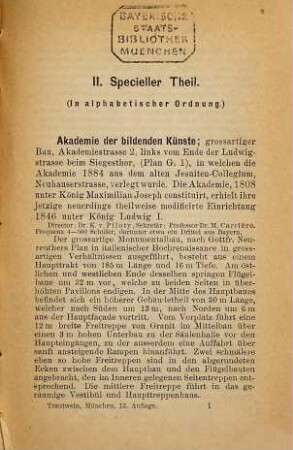 Führer durch München und seine Umgebung nebst den Königsschlössern mit den vollständigen Katalogen der beiden Pinakotheken, der Glyptothek und der Schack'schen Galerie