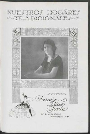 Nuestros hogares tradicionales - Señorita Sara Díaz Jonte de la sociedad cordobesa