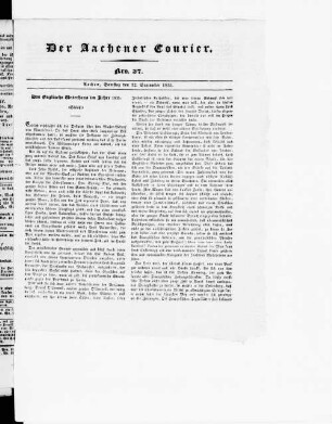 Der Aachener Courier. 1835-1837