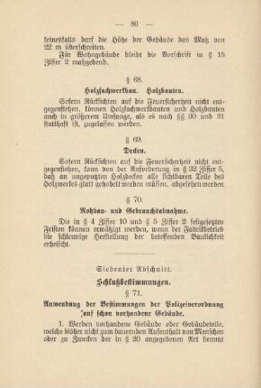 Siebenter Abschnitt. Schlußbestimmungen