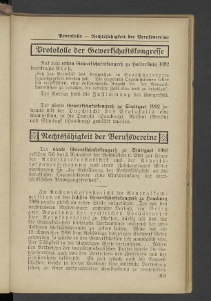 Rechtsfähigkeit der Berufsvereine