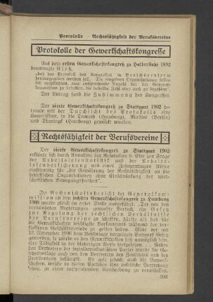 Rechtsfähigkeit der Berufsvereine