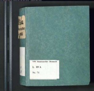 Gogerichtsregister Vogtei Detmold