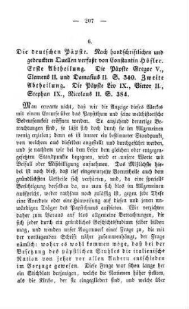 207-224 "Die deutschen Päpste" von Constantin Höfler