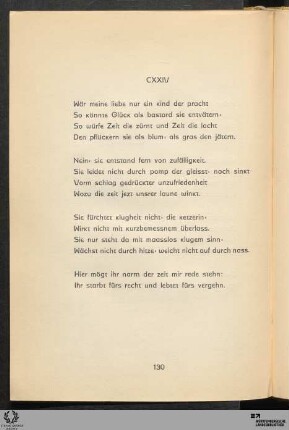 CXXIV: Wär meine liebe nur ein kind der pracht