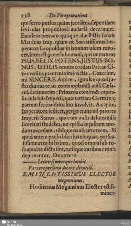 Eminentissimus Elector Moguntinus
