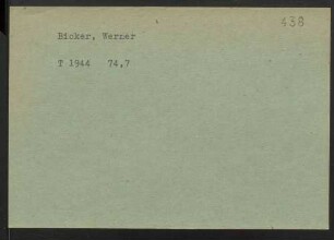 Bicker, Werner