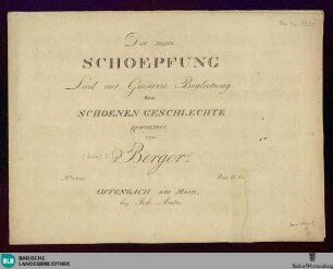 Die neue Schöpfung : Lied mit Guitarre Begleitung