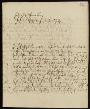 Brief von Christian Gottlob Heyne an Johann Friedrich von Uffenbach. Göttingen, 22.7.1768