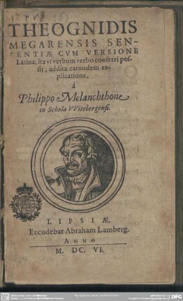Theognidis Megarensis Sententiae