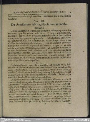 Cap. III. De Armillarum fabrica, dispositione ac combinatione